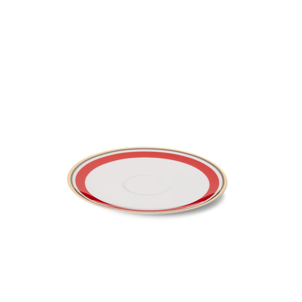 Untertasse 0,20 l / 0,25 l Capri Rot/Anthrazit Dibbern