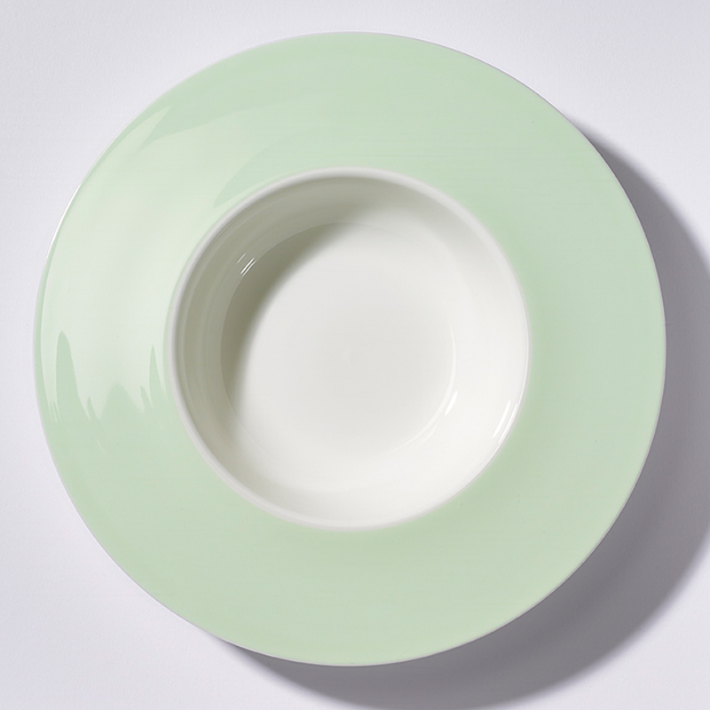Teller tief breiter Rand 26 cm Pastell Mint Dibbern