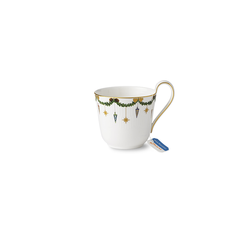 Tasse mit hohem Henkel - 330 ml Star Fluted Christmas Royal Copenhagen