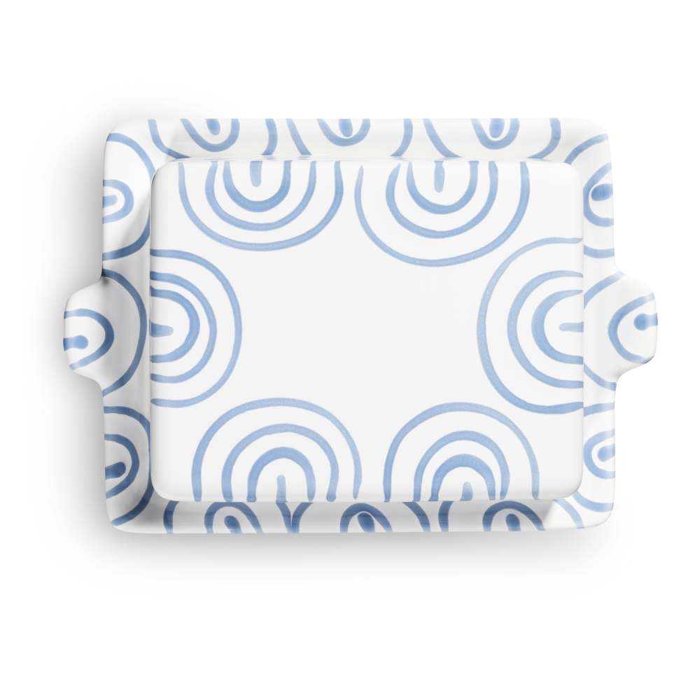 Blaugeflammt, Butterdose (250g) - Gmundner Keramik