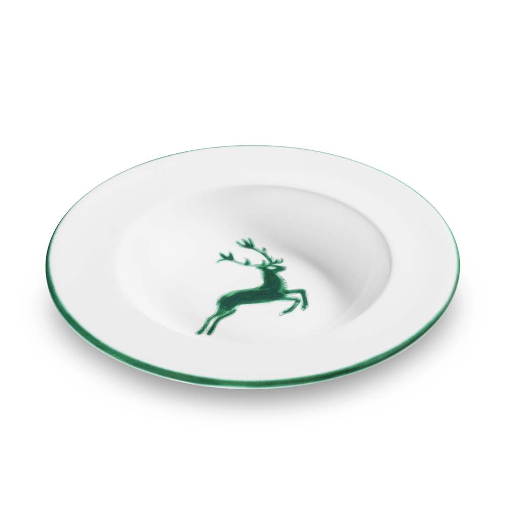 Grüner Hirsch, Suppenteller Gourmet (Ø 24cm) - Gmundner Keramik