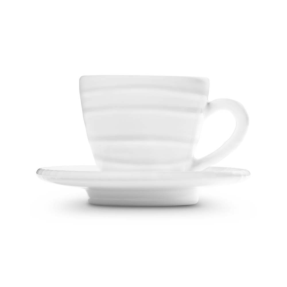 Weißgeflammt, Espresso für Dich/2tlg.im Geschenkkarton - Gmundner Keramik