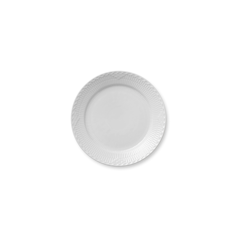 Half Lace Speiseteller - 25 cm White Fluted Half Lace Royal Copenhagen