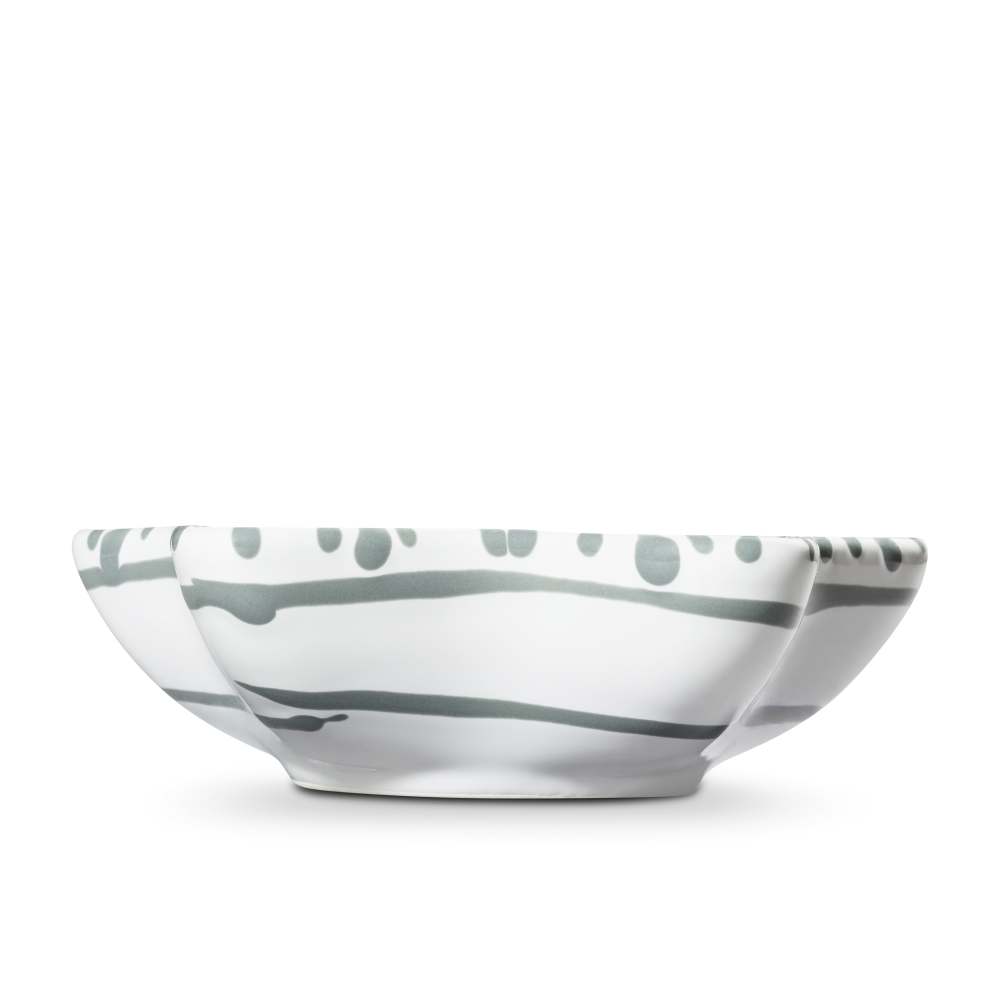 Graugeflammt, Sternschale (L 14cm) - Gmundner Keramik