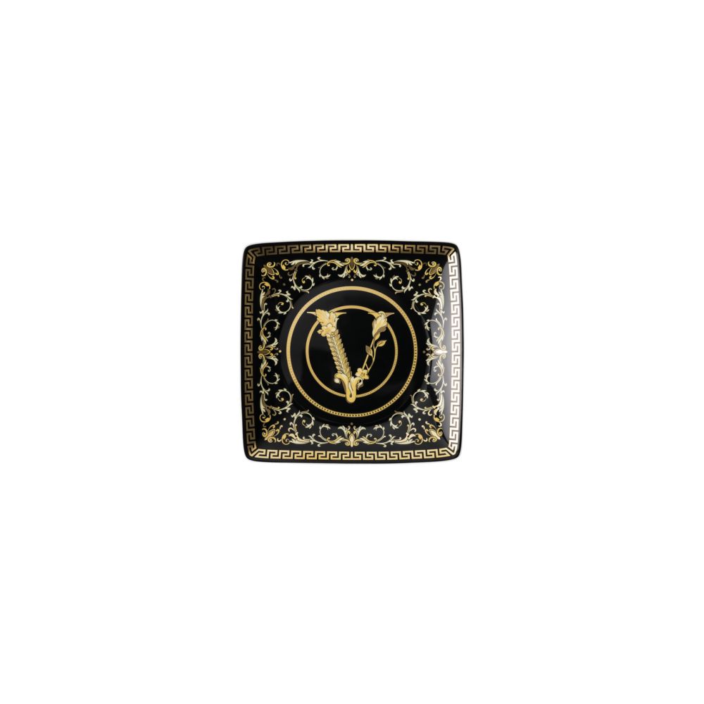 Schälchen quadratisch 12 cm flach Versace Virtus Gala Black Versace by Rosenthal