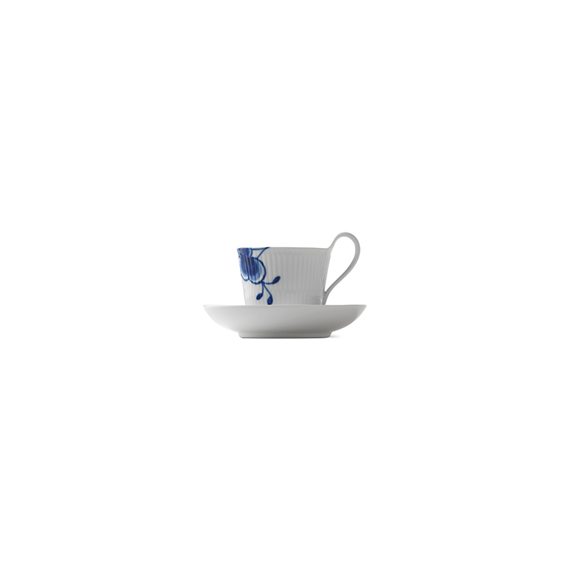Tasse mit Untertasse mit hohem Henkel - 250 ml Blue Fluted Mega Royal Copenhagen