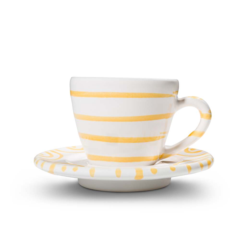 Gelbgeflammt, Espresso für Dich/2tlg.im Geschenkkarton - Gmundner Keramik