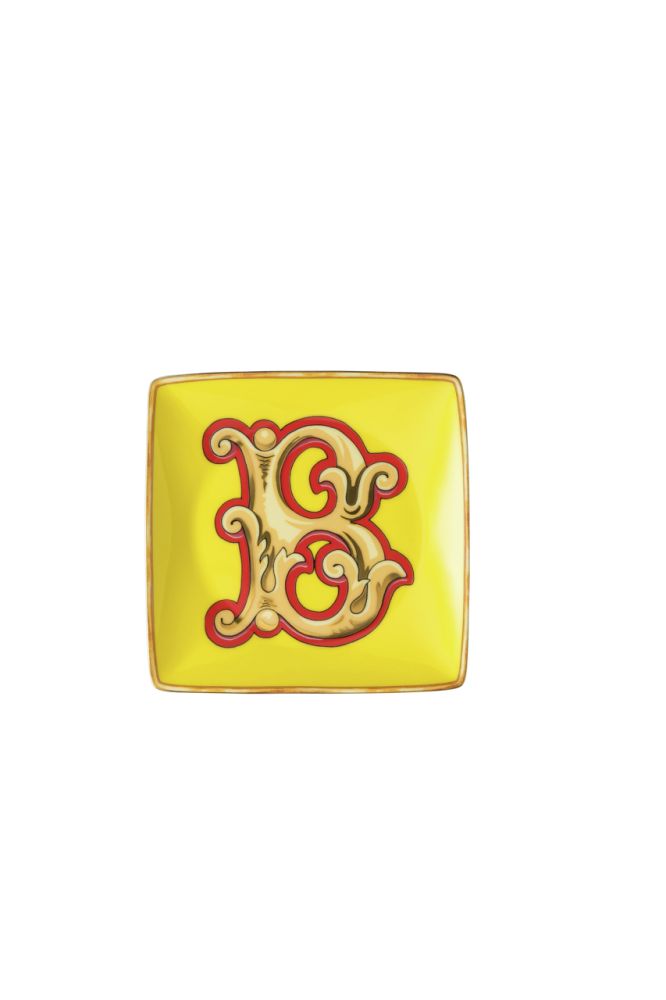 Schälchen quadratisch 12 cm flach Versace Holiday Alphabet B Versace by Rosenthal