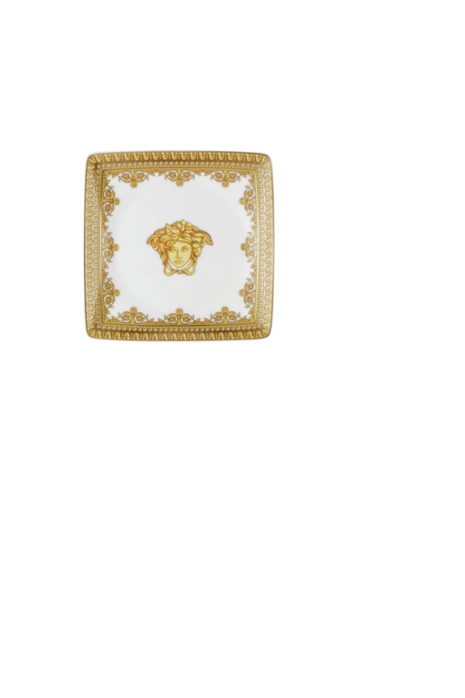 Schälchen quadratisch 12 cm flach Versace Baroque Bianco Versace by Rosenthal