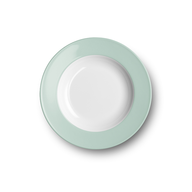 Teller tief 23 cm Fahne Solid Color Mint Dibbern