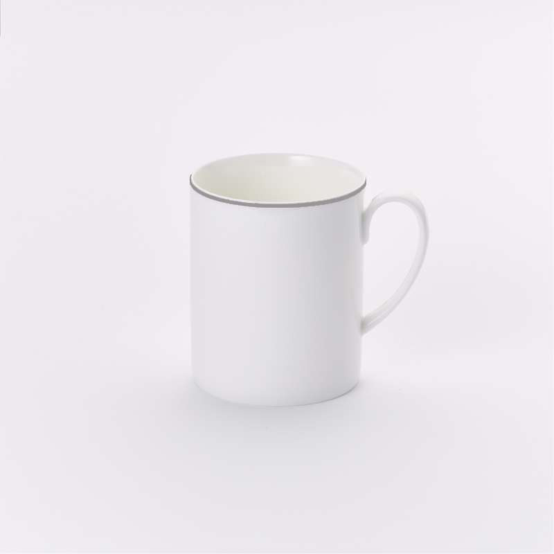 Becher mit Henkel Zylindrisch 0,45 l Simplicity Grau Dibbern