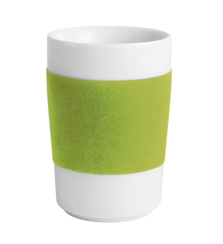 Maxi-Becher 0,35 l bordglasiert touch! Five Senses Banderole touch! Apfelgrün Kahla