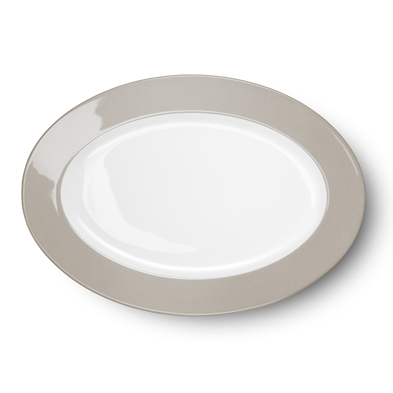 Platte oval 33 cm Solid Color Kiesel Dibbern