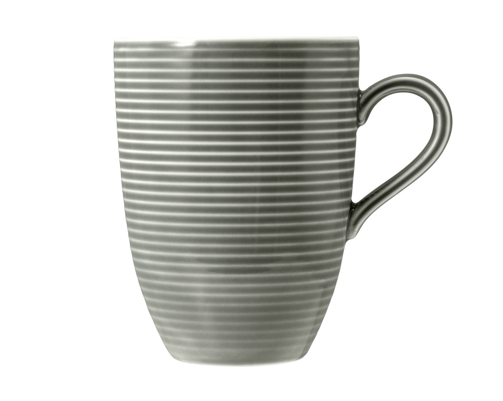 Becher mit Henkel 0,35 l mit Relief Beat Perlgrau Seltmann Weiden