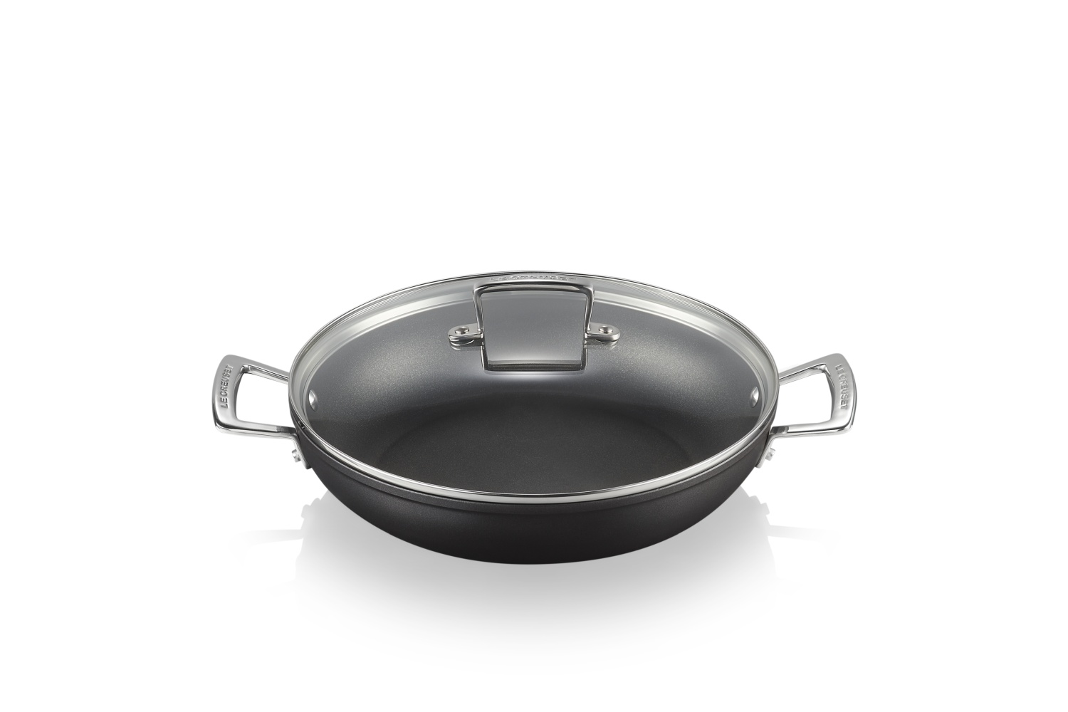 Alu Profipfanne Mit Glasdeckel 28 cm Aluminium-Antihaft Le Creuset