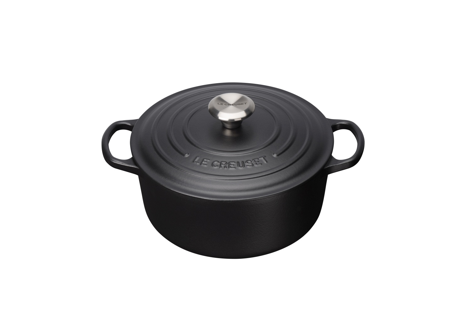 Bräter Rund 28 cm Schwarz Gusseisen Signature  Le Creuset