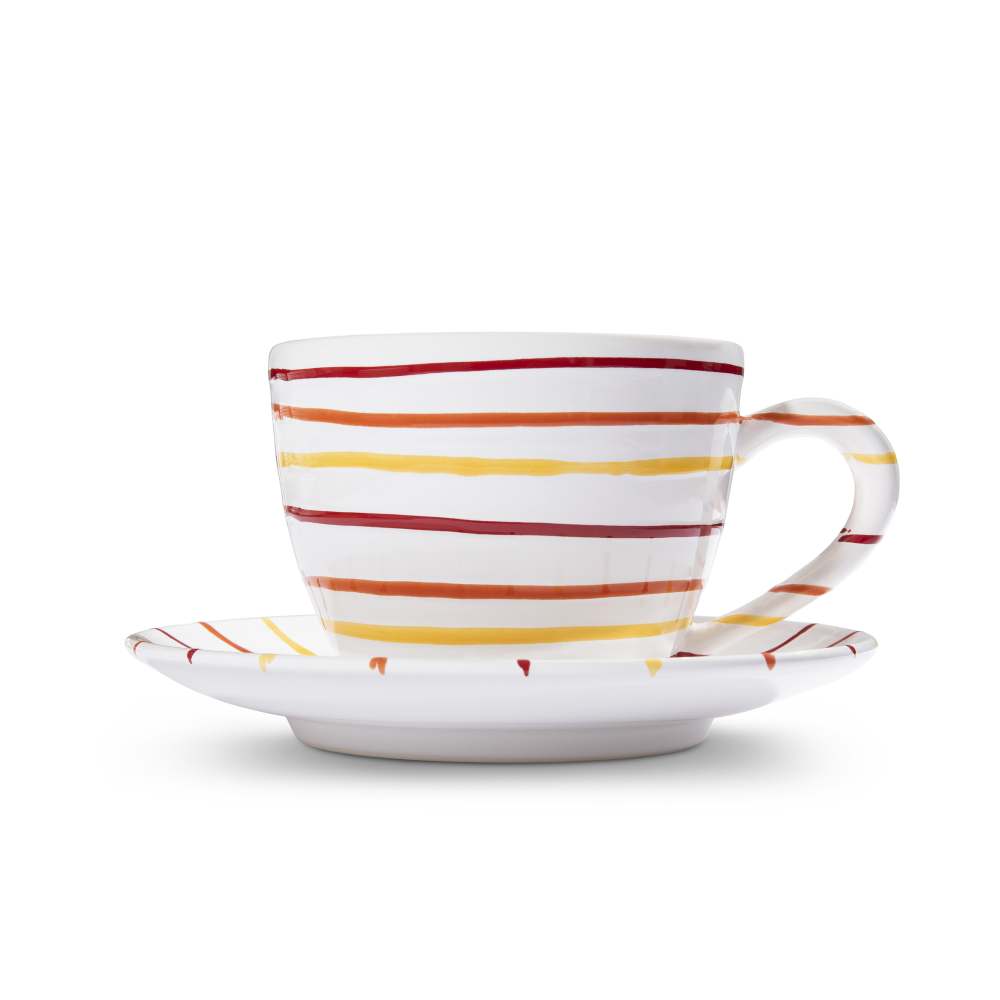 Landlust, Teetasse Maxima mit Unterteller - Gmundner Keramik