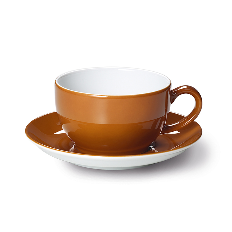 Cappuccino-Untertasse Solid Color Karamell Dibbern
