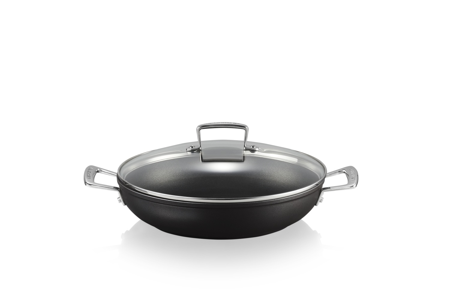 Alu Profipfanne Mit Glasdeckel 28 cm Aluminium-Antihaft Le Creuset