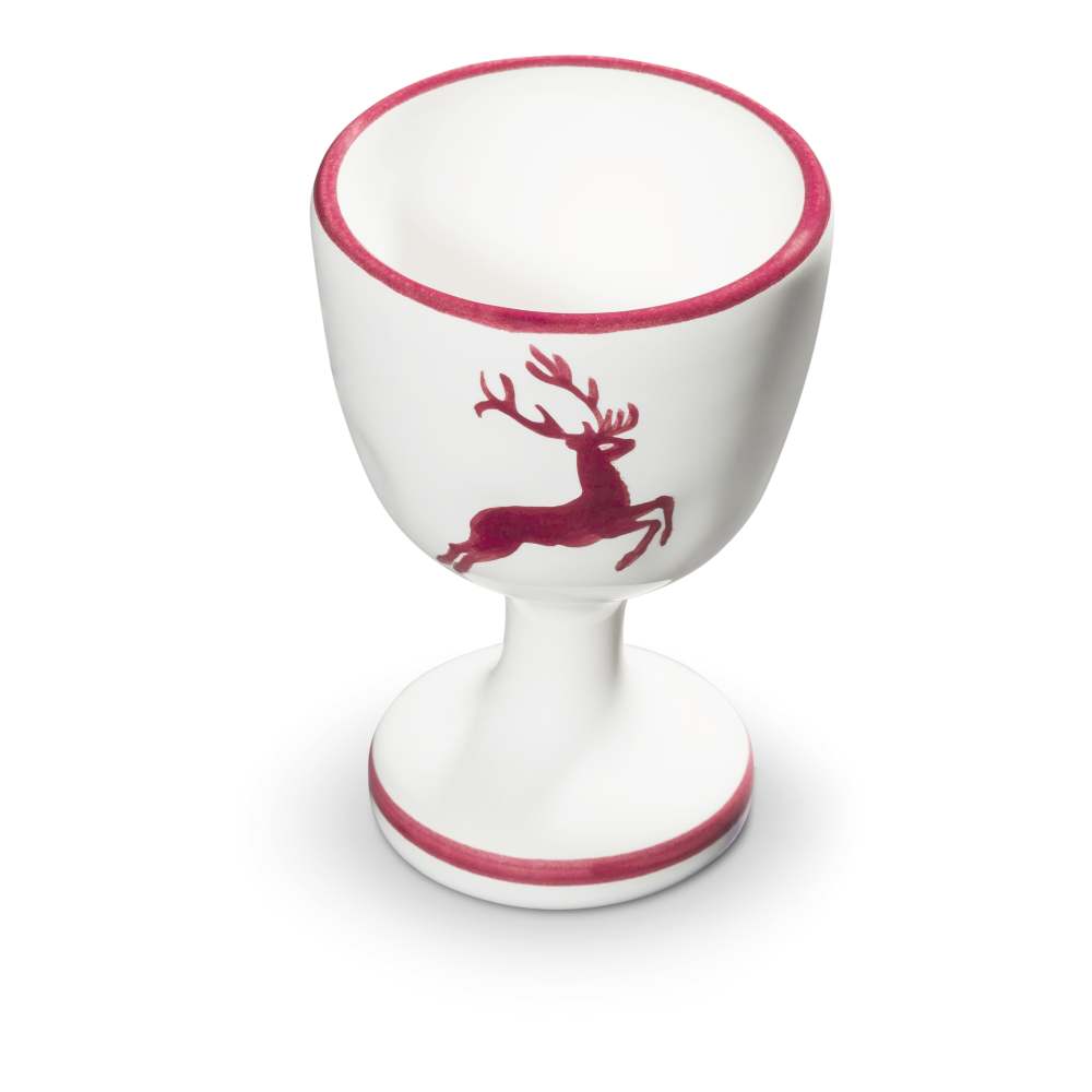 Bordeauxrot Hirsch, Eierbecher (Höhe 7,5cm) - Gmundner Keramik