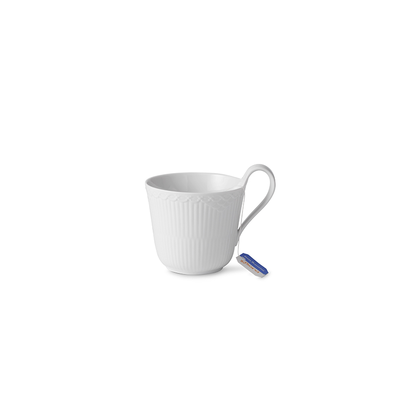 Half Lace Tasse mit hohem Henkel - 330 ml White Fluted Half Lace Royal Copenhagen