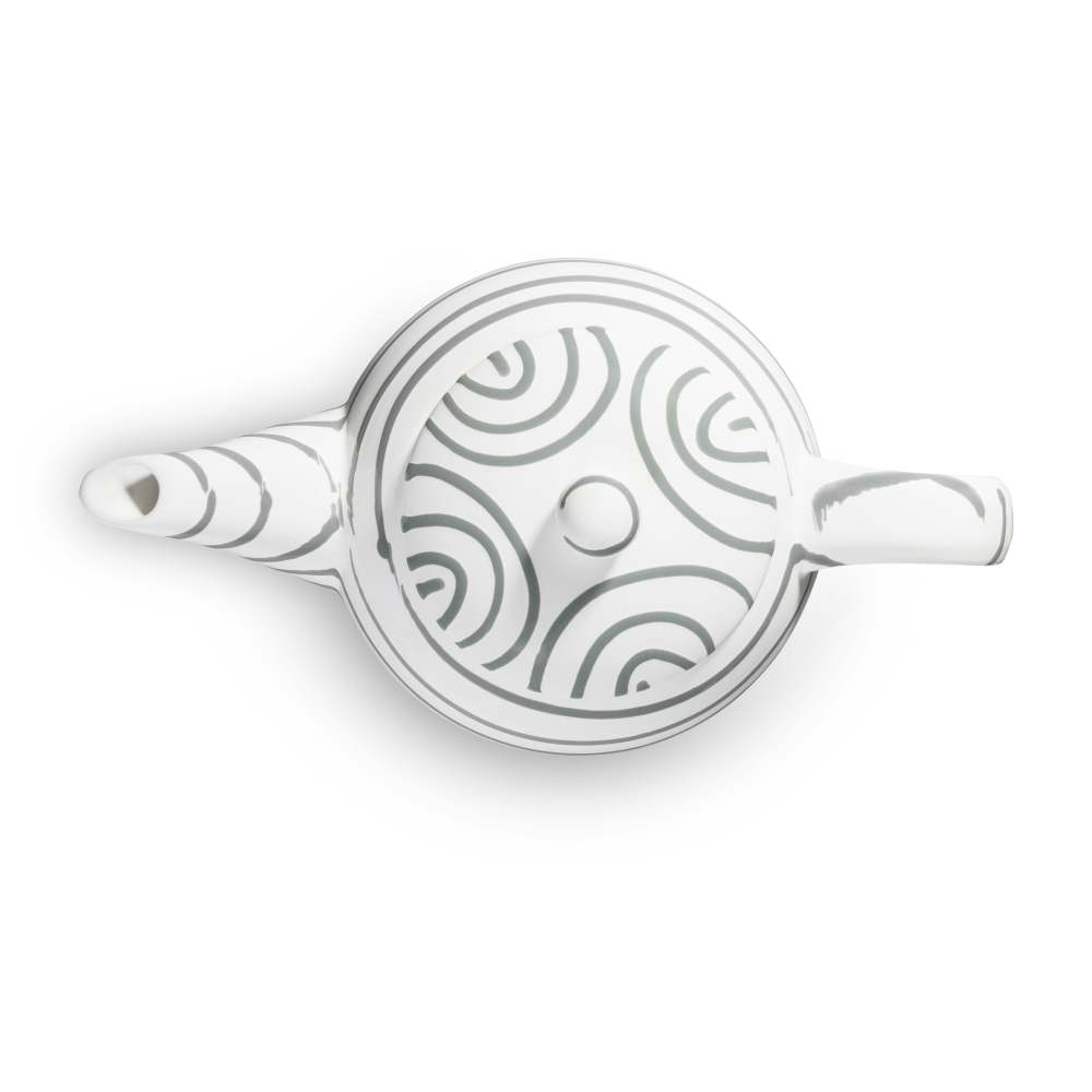 Graugeflammt, Teekanne 1,5L - Gmundner Keramik