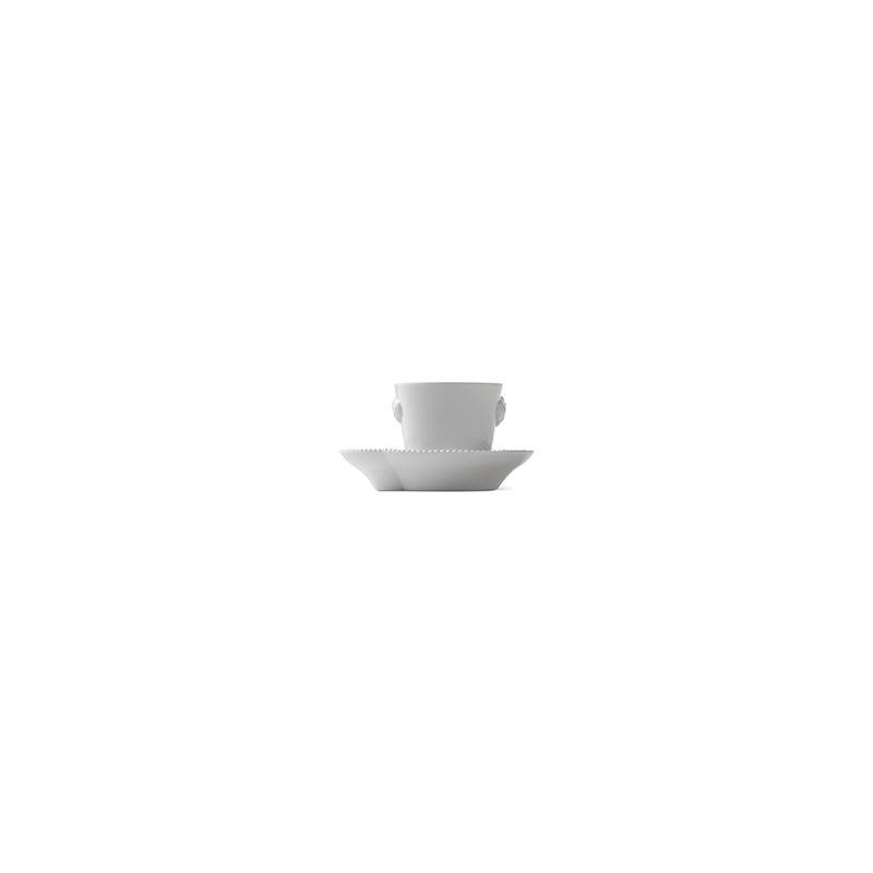 Espressotasse mit Untertasse - 100 ml White Elements Royal Copenhagen