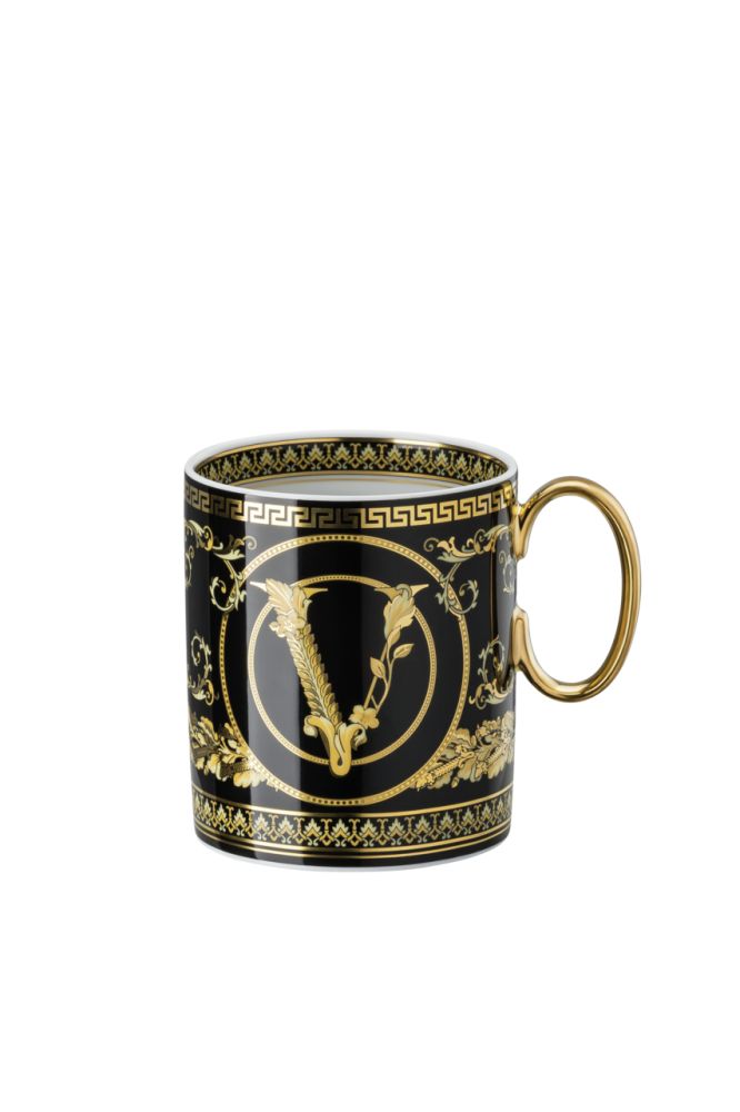 Becher mit Henkel Versace Virtus Gala Black Versace by Rosenthal