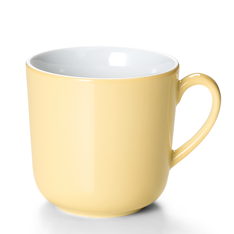 Becher mit Henkel 0,45 l Solid Color Vanille Dibbern