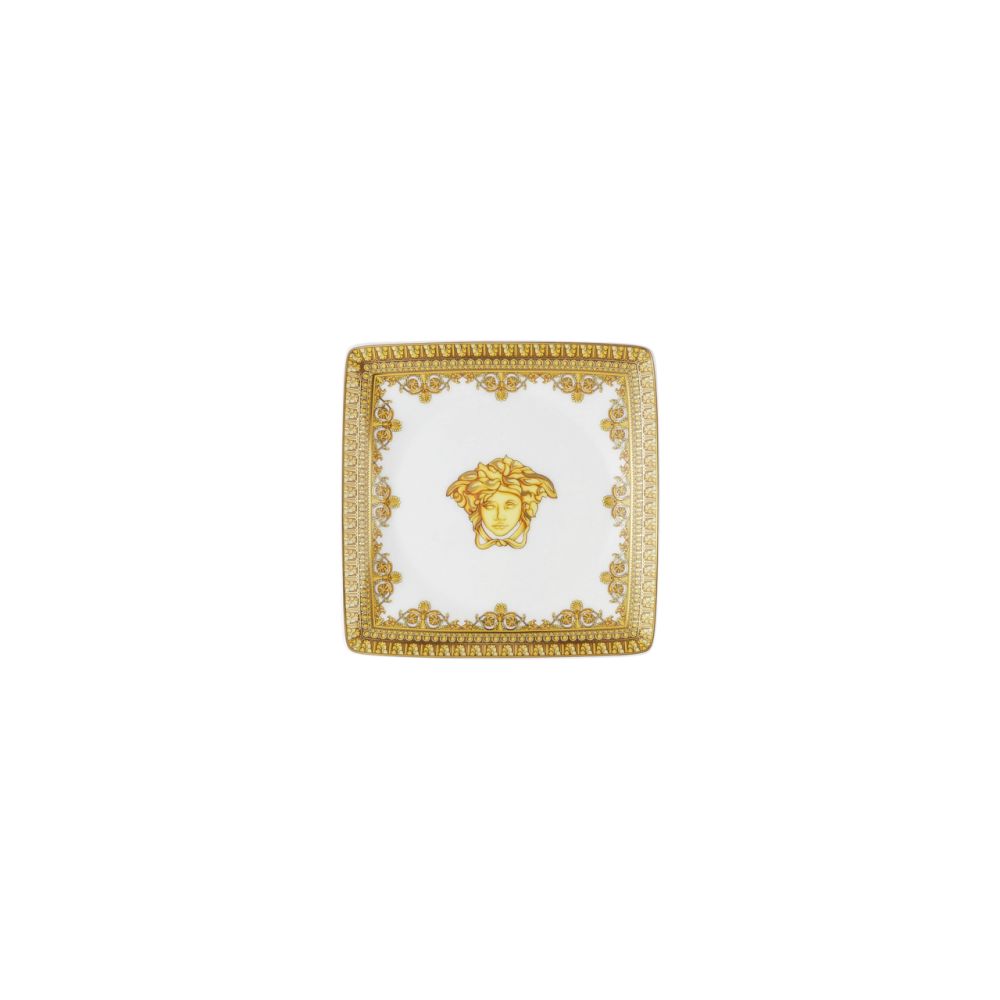 Schälchen quadratisch 12 cm flach Versace Baroque Bianco Versace by Rosenthal