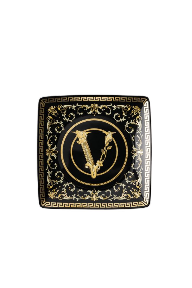 Schälchen quadratisch 12 cm flach Versace Virtus Gala Black Versace by Rosenthal