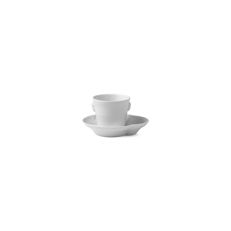 Espressotasse mit Untertasse - 100 ml White Elements Royal Copenhagen