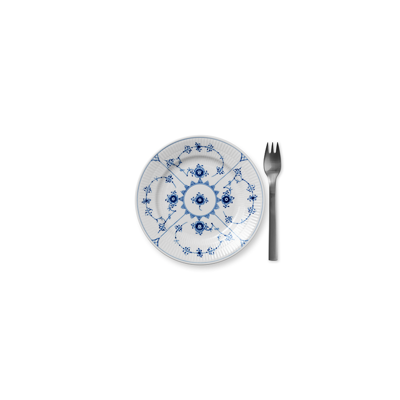 Dessertteller - 17 cm Blue Fluted Plain Royal Copenhagen