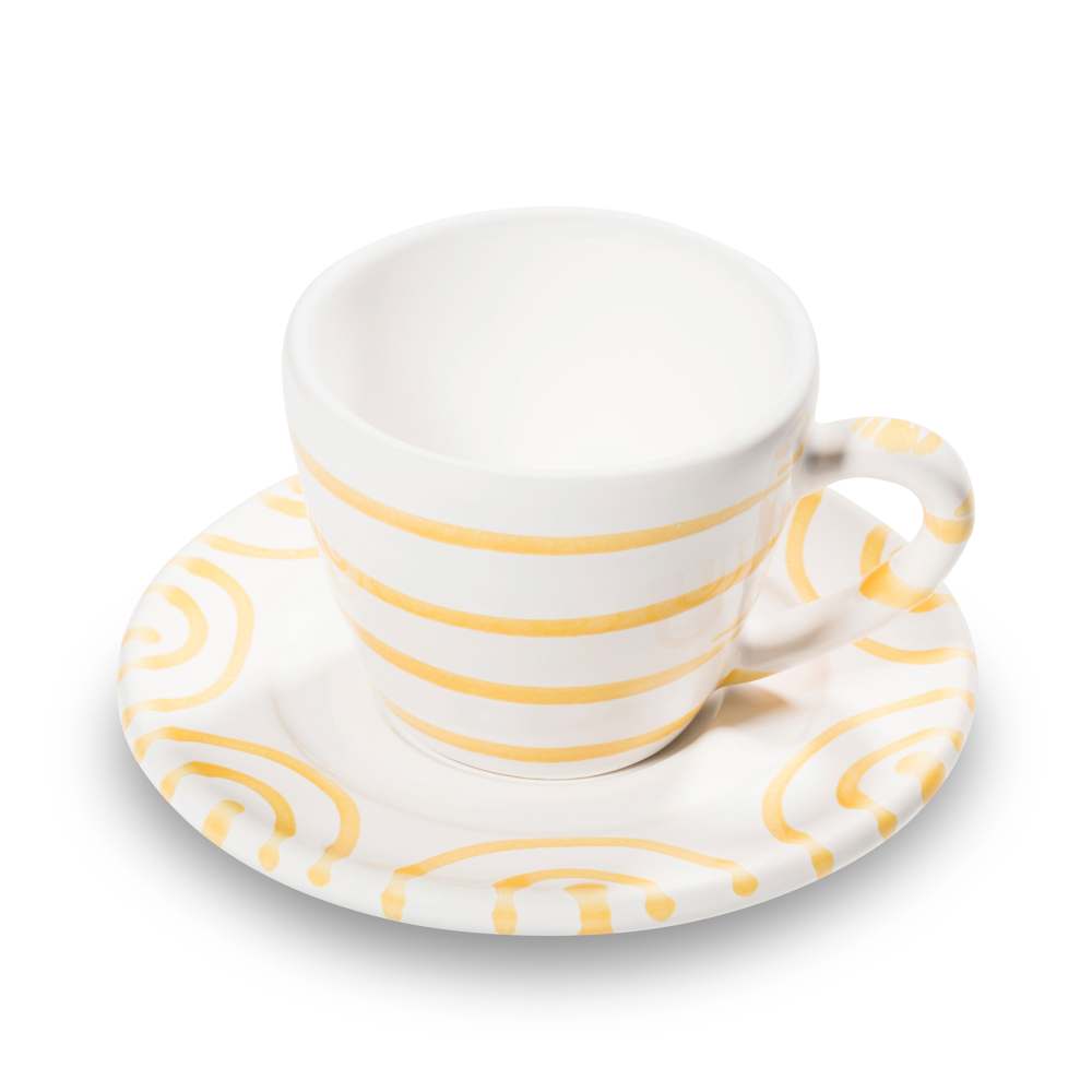 Gelbgeflammt, Espresso für Dich/2tlg.im Geschenkkarton - Gmundner Keramik