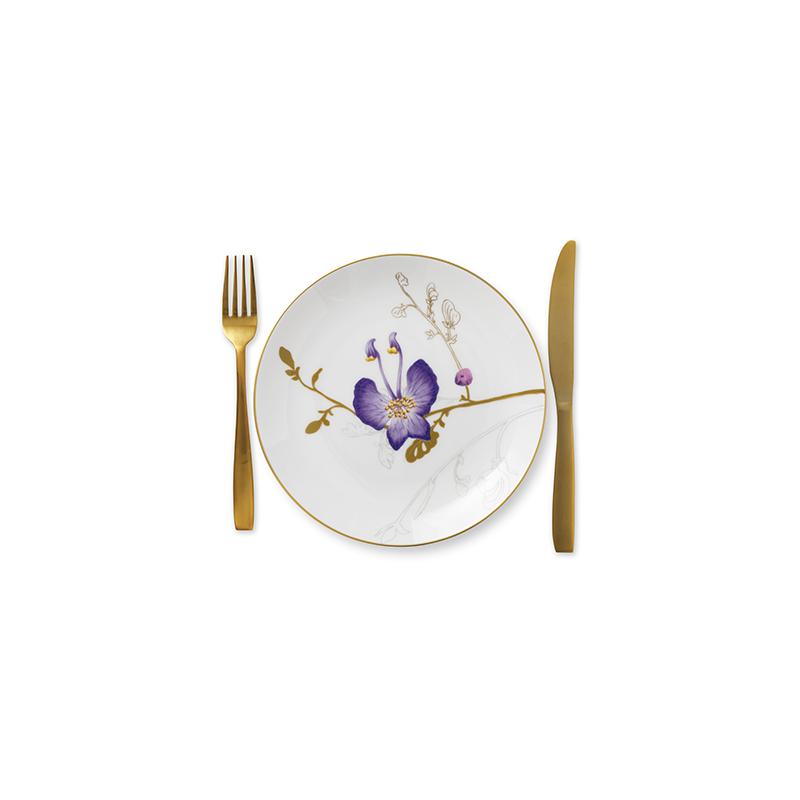 Frühstücksteller - Stiefmütterchen - 22 cm Flora Royal Copenhagen