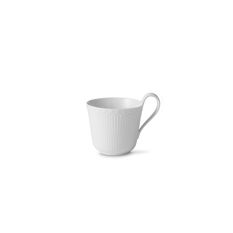 Half Lace Tasse mit hohem Henkel - 330 ml White Fluted Half Lace Royal Copenhagen