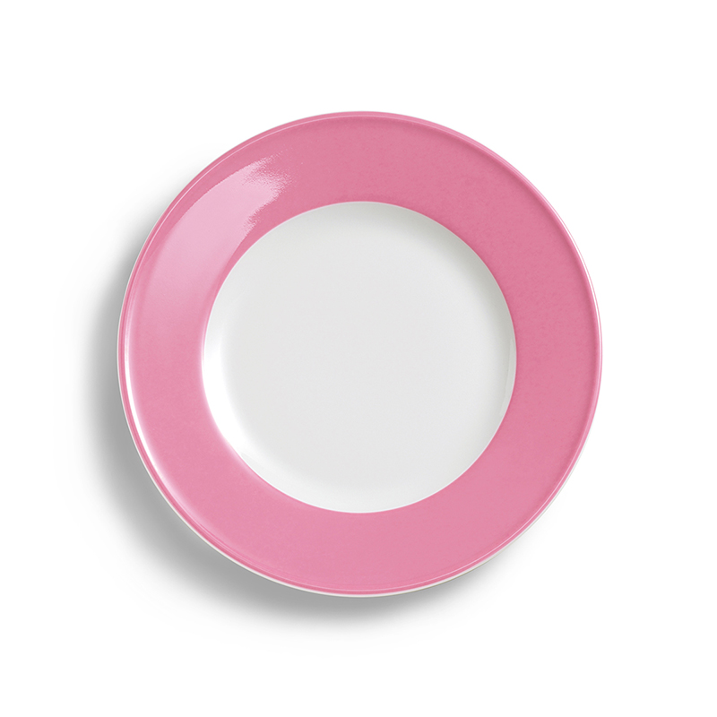 Teller flach 26 cm Fahne Solid Color Pink Dibbern