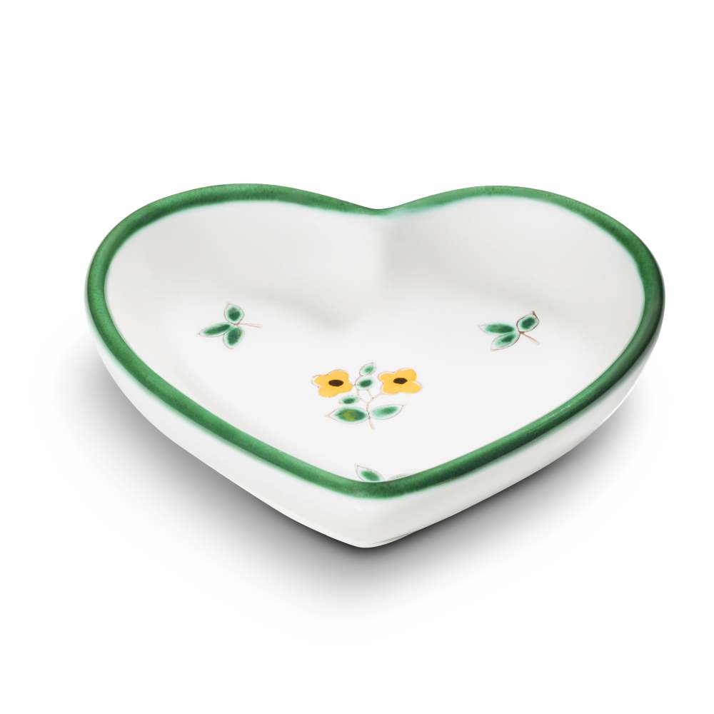 Streublumen, Herzschale (L 10cm) - Gmundner Keramik
