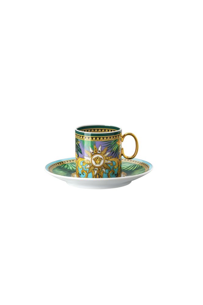 Espressotasse 2-tlg. Versace Jungle Animalier Green Versace by Rosenthal