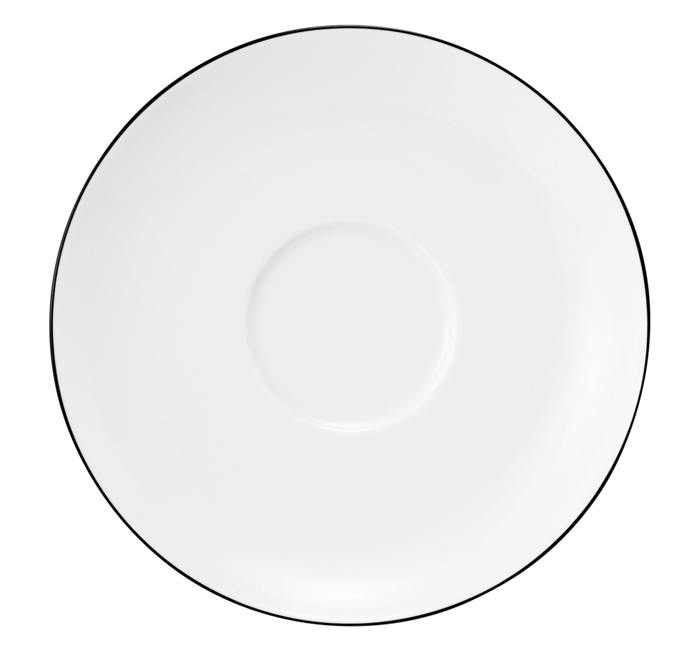 Milchkaffeeuntertasse 16 cm Lido Black Line Seltmann Weiden