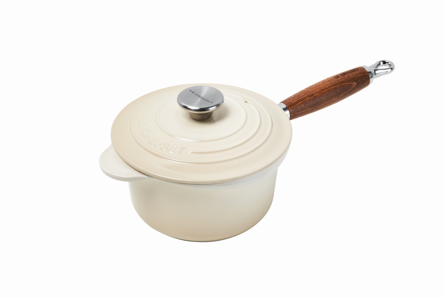 Profitopf mit Holzgriff 18 cm Meringue Gusseisen Le Creuset