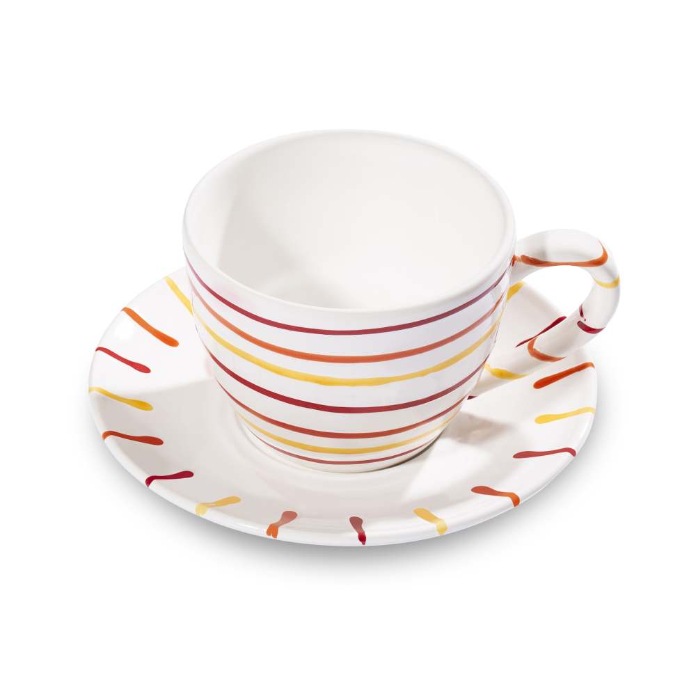 Landlust, Teetasse Maxima mit Unterteller - Gmundner Keramik