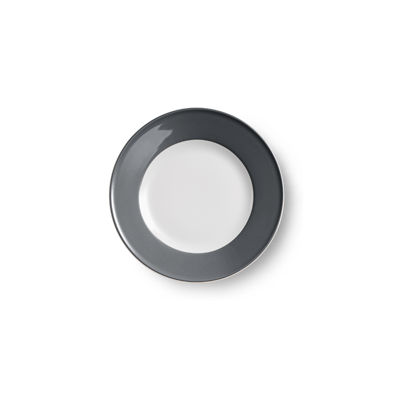 Teller flach 17 cm Fahne Solid Color Anthrazit Dibbern