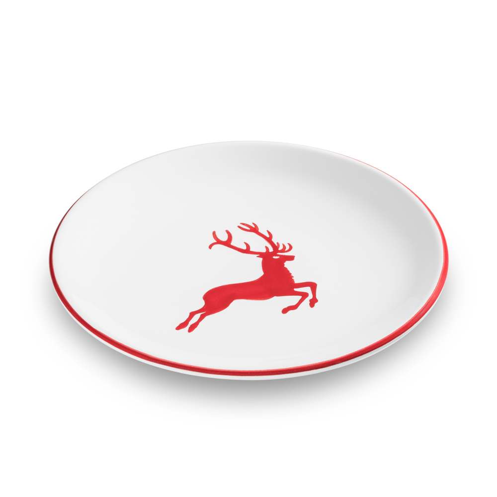 Rubinroter Hirsch Dessertteller Cup (Ø 20cm) - Gmundner Keramik