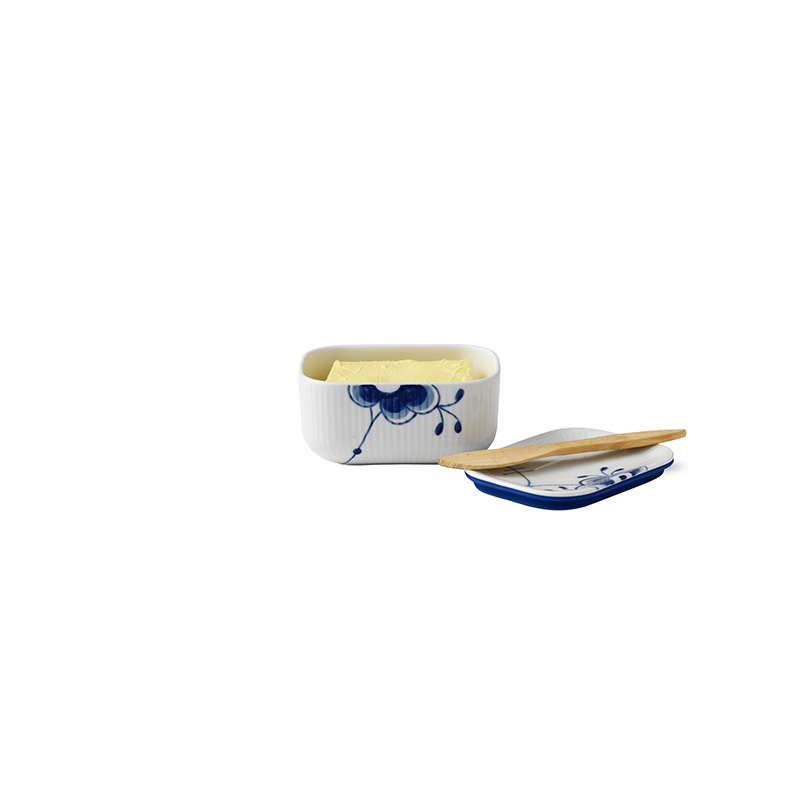 Butterdose mit Deckel - 6,8 cm Blue Fluted Mega Royal Copenhagen