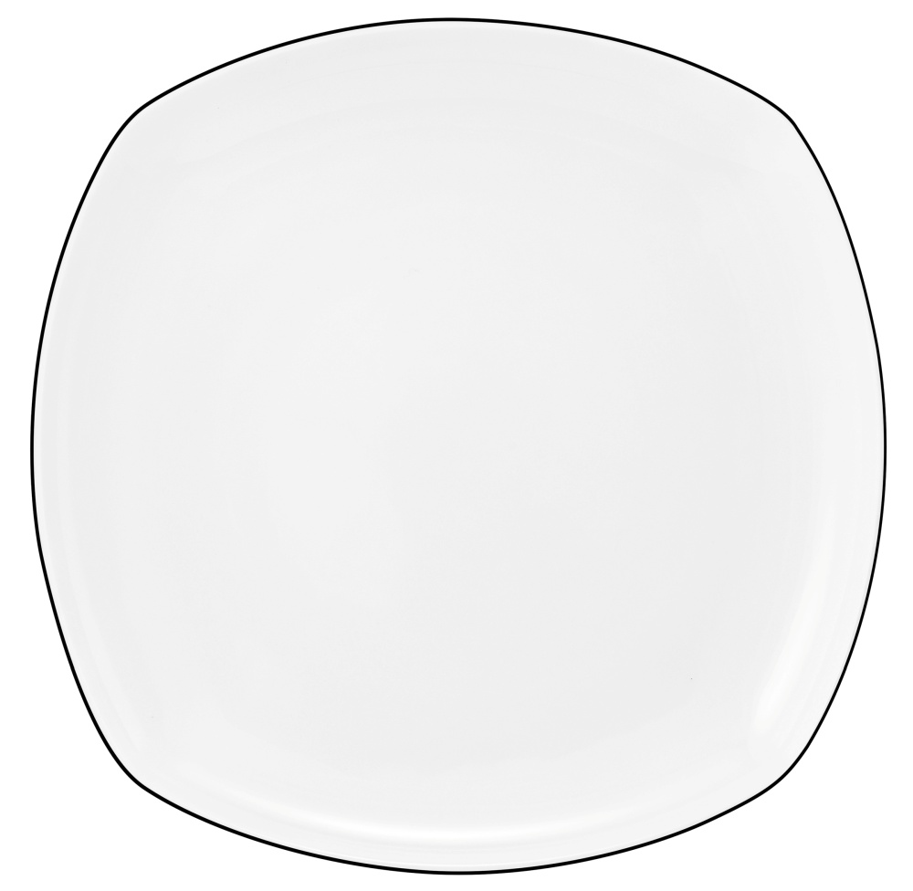 Speiseteller eckig 26 cm Lido Black Line Seltmann Weiden