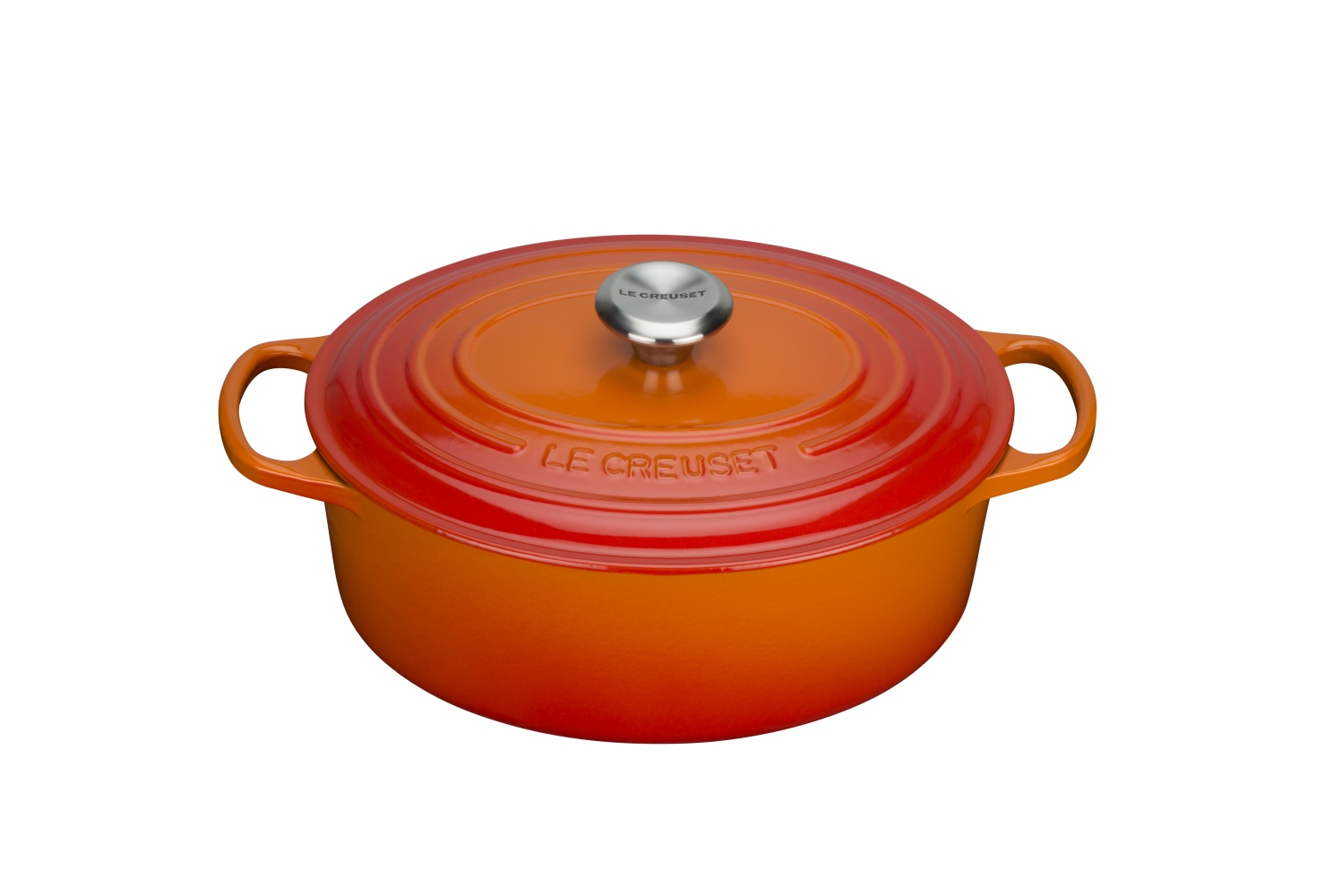 Bräter Oval 29 cm Ofenrot Gusseisen Signature  Le Creuset