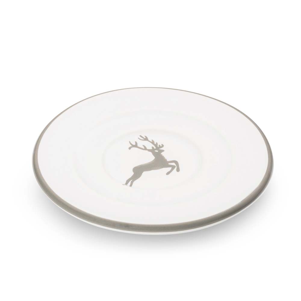 Grauer Hirsch, Unterteller Espresso (Ø 11cm) - Gmundner Keramik