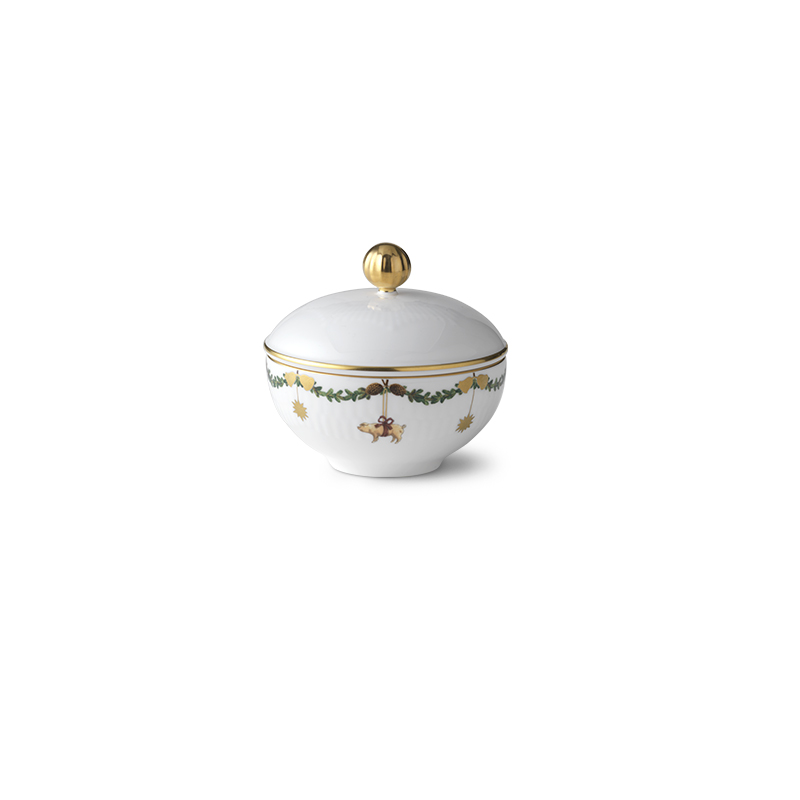 Zuckerschale - 150 ml Star Fluted Christmas Royal Copenhagen