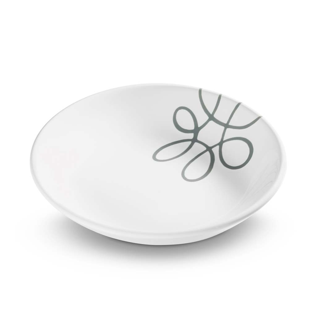 Pur Geflammt Grau, Suppenteller Cup (Ø 20cm) - Gmundner Keramik